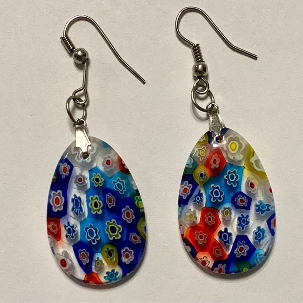 Transluscent Stained-Glass Style Earrings